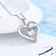 thumbnail image 4 of un Collier De Collier En Forme De Coeur De Diamant D'amour Double Couche De Platine Avec Un Pendentif De Clavicule Fminine Au Sens Du Design Lev, 4 of 5