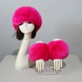 thumbnail image 3 of 3pcs/Set Women Winter Faux Fox Fur Headband Hats Cuffs Luxury Warm Female Wrist Sleeve Gloves Faux Fur Cap Russian Style Outdoor (04), 3 of 7