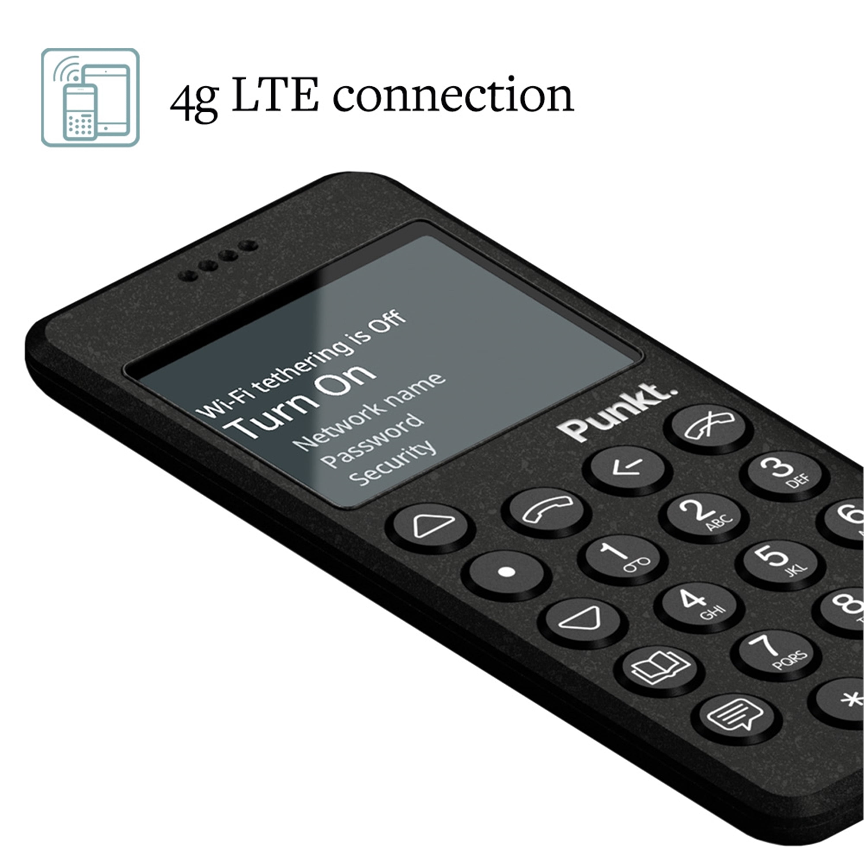 Punkt. MP02 Minimalist 4G LTE Cell Phone - AT&T/T-Mobile w/ Nano