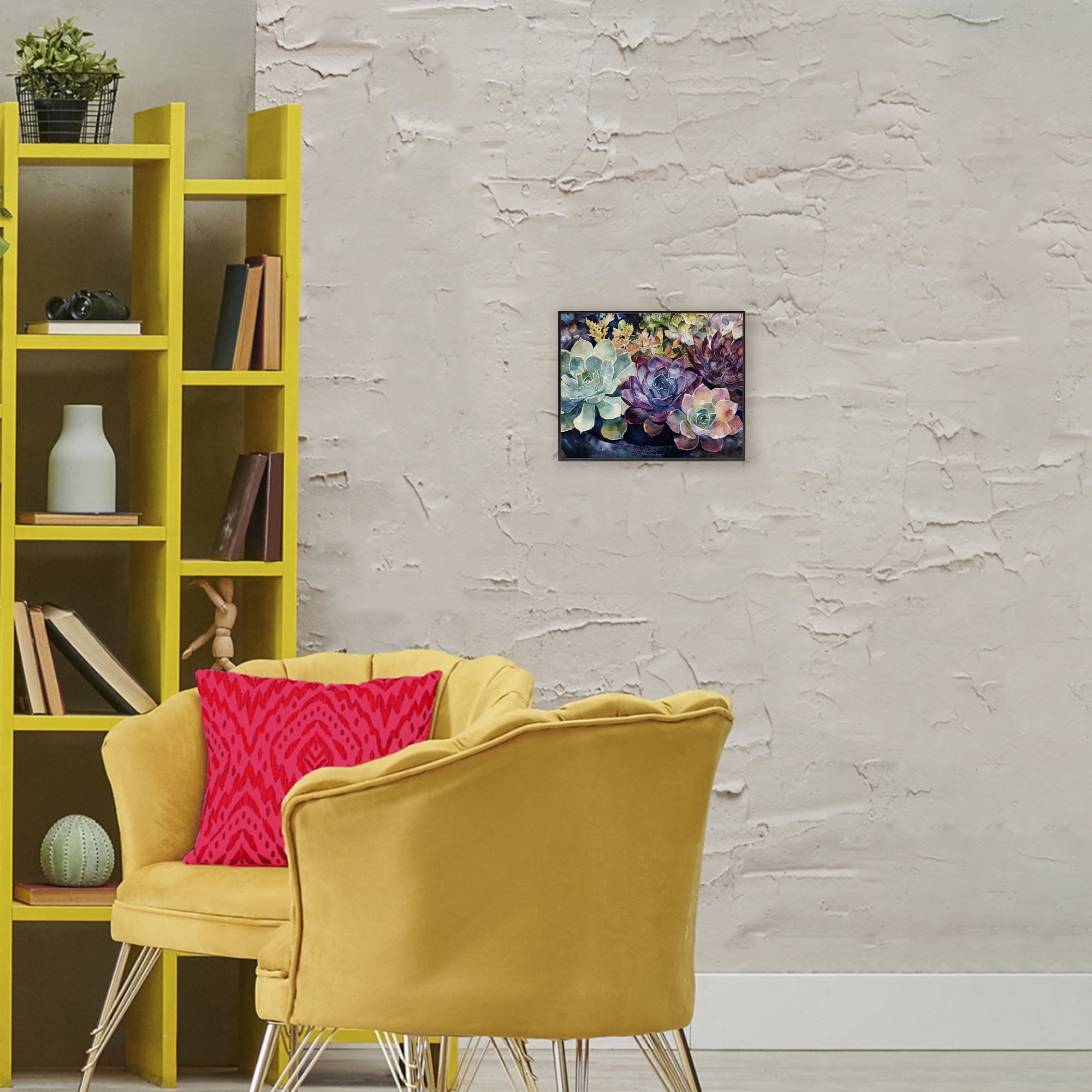 Stupell Industries Tutti Succulents Collection Black Framed Giclee Art, design by Svetlana Aleynikova