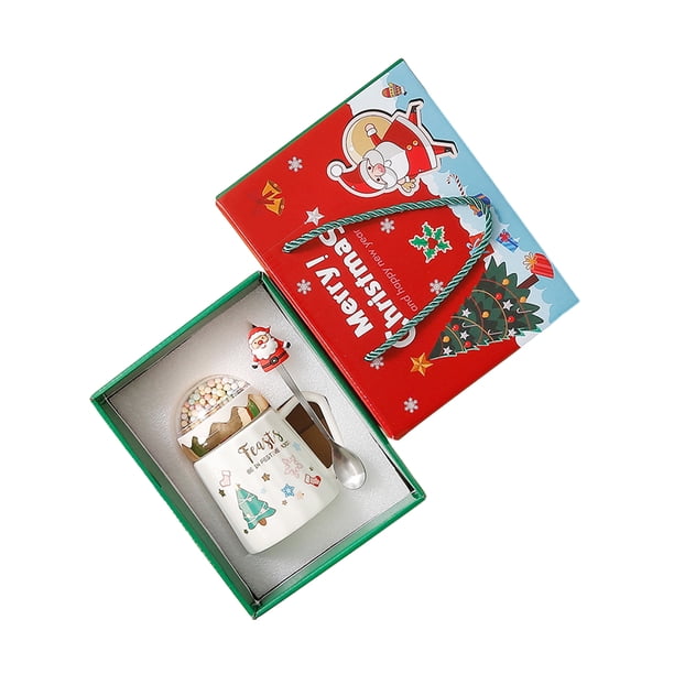 Ounissouiy Taza de cerámica resistente a impactos de cerámica con regalo de patrón delicado para amantes del café caja de regalo Teteras blanco