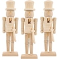 thumbnail image 1 of Miangastore 3pcs Graffiti Painting Nutcracker Wooden Nutcracker Diy Unfinished Walnut Soldier, 1 of 9