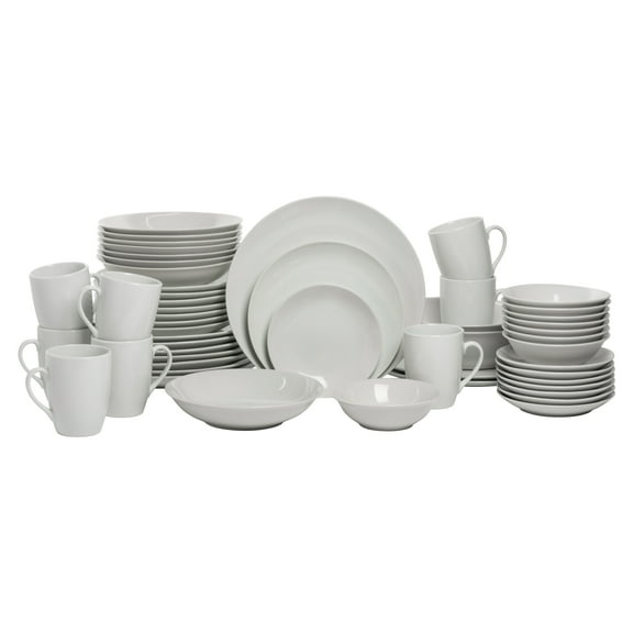 10 Strawberry Street Simply Coupe 52-piece Ceramic Dinnerware Set, Service for 8