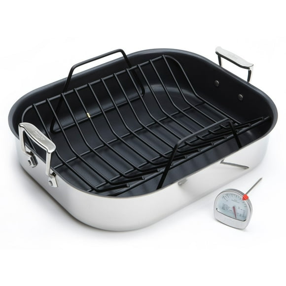 All-Clad Stainless Steel Nonstick Roasting Pan with Rack, 13" x 16"
