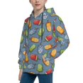 thumbnail image 2 of KLL Unisex Kids Boys Girls Hooded Pocket Pullover Hoodies-Fruit Ice Cream, 2 of 5