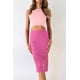 thumbnail image 2 of Vestido Midi Ajustado PRETTYGARDEN Sin Mangas con Corte Rosa M, 2 of 5