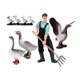 thumbnail image 5 of Juguete de Figuras de Animales de Simulación con Trabajador Sunnimix Figura de acción de granjero juguete, 5 of 6