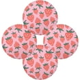 thumbnail image 2 of Coolnut Strawberry Round Placemats Waterproof Non-Slip Washable Place Mats Polyester Table Mats Set of 1 Heat Resistant for Home Kitchen Holiday Party Home Decor Gifts, 2 of 7