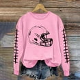 thumbnail image 4 of successthop Football Sweatshirt Women Helmet Game Day Crewneck Long Sleeve Tops No Hood Pullover Sweater Print Clothes, 4 of 4