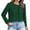 Green #712, variant on Bovemsi Women's Long Sleeve Tops Round Neck Wrinkled Casual Outgoing Shirt Top Long Sleeve Blouse