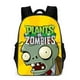 thumbnail image 1 of Mochila Oxford de tela Oxford con dibujos animados de plantas y zombis para niños, 1 of 2
