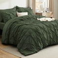 thumbnail image 1 of Juego de edredón Bedsure Queen verde oliva con 7 piezas, 1 of 9