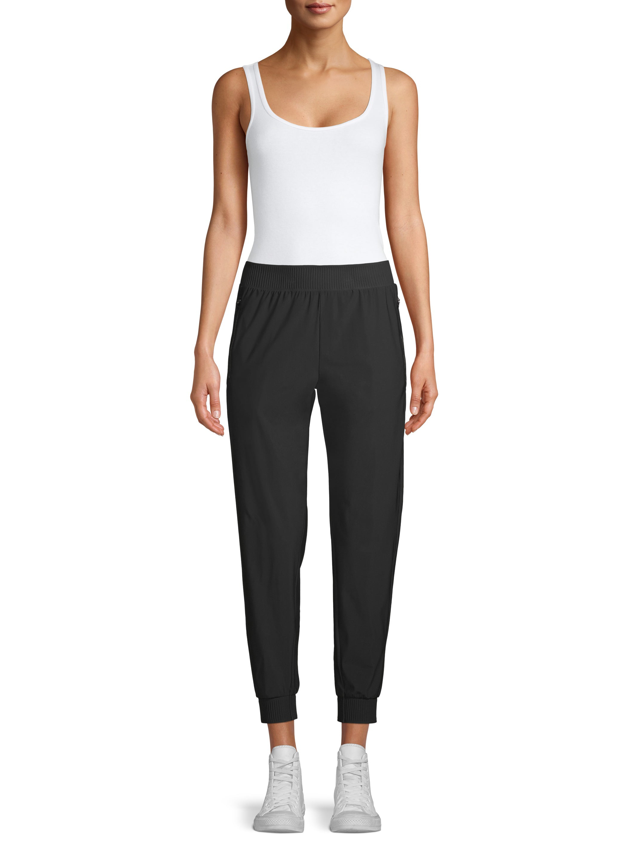 Athletic Works Women's Athleisure Commuter Jogger Pants with Zip