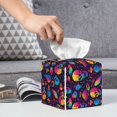 thumbnail image 6 of Gaeub colorful Skull Retro Print Leather Tissue Box Cover Square,Tissue Holder,Leather Paper Case,PU Leather Tissue Box Holder Decorative for Bathroom, Home Office Decor, 6 of 7