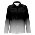 thumbnail image 5 of Seductiva Women's Dress Shirts Long Sleeve Women Women's Single Breasted Pleated Lapel Shirt Station Explosion Top Wrinkle-Free Solid Work Blouse Casual Tops, 5 of 5