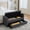 Gray, variant on Eyisean 58.3" Polyester Modern Comfy Upholstered Storage Bench, Space-Saving End of Bed Benches with Trundle Drawer, Durable Solid Wood Bedroom Ottoman Long Bench for Entryway, Living Room, Apartment