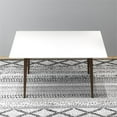 thumbnail image 4 of Allora Mid-Century 47" Rectangular Solid Wood Dining Table in White, 4 of 7