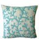 thumbnail image 1 of Funda de cojín azul aguamarina con temática de algas marinas, 35 x 35 cm (14 x 14 pulgadas), cuadrada de seda, diseño floral mediterráneo, mar - Algas marinas, 1 of 8