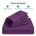thumbnail image 7 of Bare Home Luxury Bed Sheet Set - Premium 1800 Collection - 6 Piece - California King, Plum, 7 of 7