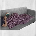 thumbnail image 5 of Abstract Soft Flannel Fleece Blanket, Geometric Quirky Circles Forming Odd Symmetric Fractal Flower Petals, Cozy Plush for Indoor and Outdoor Use, 50" x 60", Plum Dark Fuchsia Peach, by Ambesonne, 5 of 5