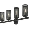 thumbnail image 6 of 35.5 inch 4 Light Black Bathroom Vanity light fixture with Black Stainless Steel Mesh Shade Shade, 6 of 7