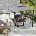 thumbnail image 2 of Gymax 11 x 5 FT Grill BBQ Gazebo w/ Side Awning Double-Tiered Top 2 Side Shelves, 2 of 10