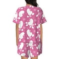 thumbnail image 6 of Rateoe Cute Poodle Dog Pattern Women's Short-Sleeved Pajama Set - 2 Piece Soft and Lightweight Sleepwear Set-X-Large, 6 of 7