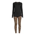 thumbnail image 5 of ClimateRight by Cuddl Duds Women's Base Layer Jersey Thermal Top and Leggings Set, 2-Piece, Sizes XS-XXL, 5 of 5