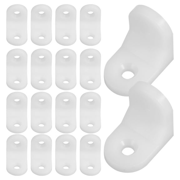 FOMIYES 100pcs Corner Braces Plastic L Brackets for Cabinet Wardrobe Shelving