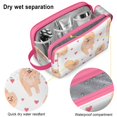 thumbnail image 4 of Toiletries Bag,Pomeranian Dogs with Hearts Mens Womens Toiletry Bag Bathroom Bag,Waterproof Toiletry Travel Bag Dopp Kit Shaving Bag 11x6.3x5.1 Inch, 4 of 5