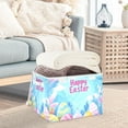 thumbnail image 5 of Easter Colorful Eggs and Leaves Foldable Storage Bin with Lid and Handle Collapsible Storage Box 16.5 x 12.6 x 11.8 inches, 5 of 7