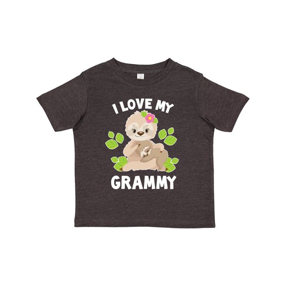 Inktastic Cute Sloth I Love My Grammy with Green Leaves Boys or Girls Toddler T-Shirt