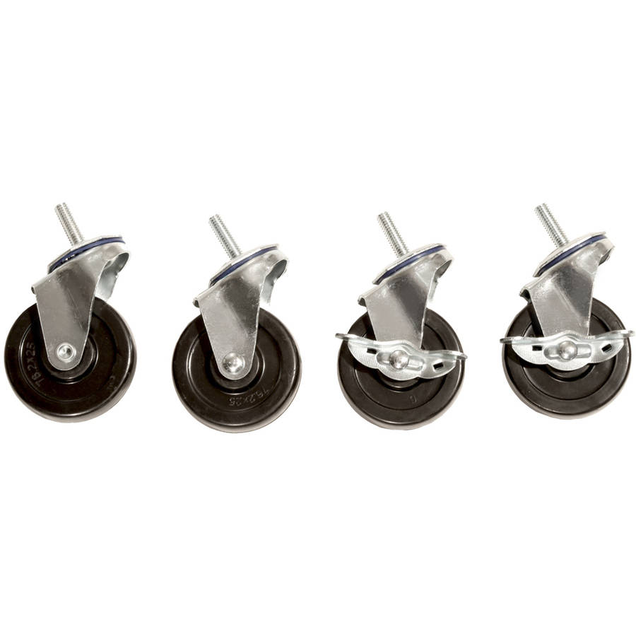 Seville Classics 3" Wheels for Shelving Units (Set of 4)