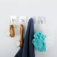 thumbnail image 3 of 4Pcs/Set Storage Hooks Punch-free Rust-proof Stainless Steel Universal Bathroom Towel Coat Hanging Racks Household Supplies, 3 of 8