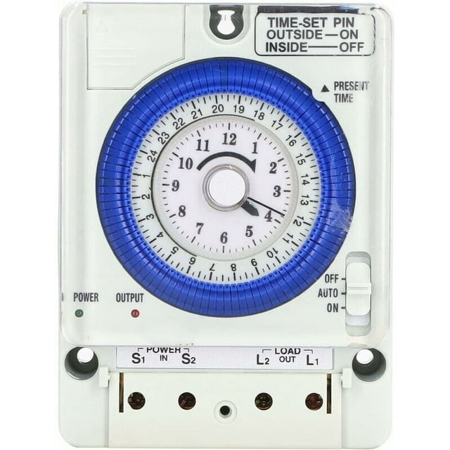 Interrupteur horaire Programmable, Mécanique Minuterie, 24 Heures Relais de Commutation de Temps de Montage sur Rail Din Standard Programmable, TB35N