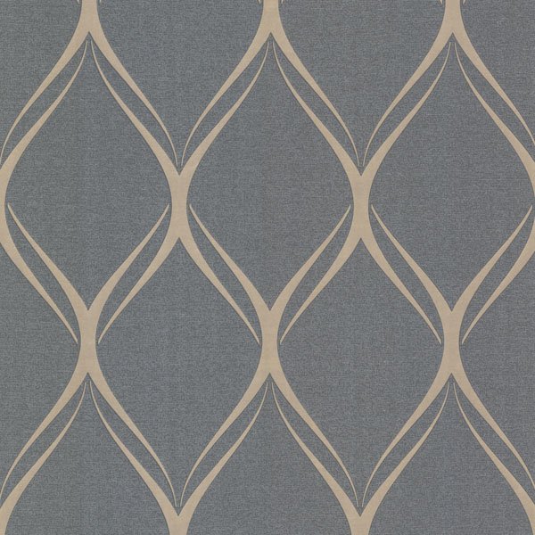 Decorline Gustav Silver Geometric Wallpaper