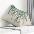 thumbnail image 3 of Teal Green Eucalyptus Leaves Pillow Covers 16x16 Inch Decorative Throw Pillow Cover, Spring Plants Country Beige Sofa Pillowcases Accent Cushion Case Home Decor Bedroom Living Room, 3 of 6