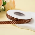 thumbnail image 1 of Firefly Hope 0.4 Inch x 25 Yards Polka Dot Grosgrain Ribbon, Spool Craft Ribbon for Christmas Gift Wrapping, DIY Crafts & Wedding Decor, Coffee, 1 of 5