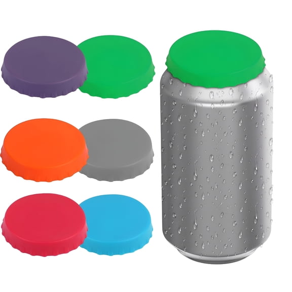 ACDANC Reusable Silicone Can Lids, Leak Proof Fizz Saver Covers for 12oz Beer Soda