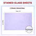 thumbnail image 2 of Uxcell 4 x 6" Stained Glass Sheets 2 Sheets Transparent Art Glass Purple, 2 of 7