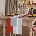 thumbnail image 2 of Table Runners 70 Inches Long Dress Scarves, Red Grey Farmhouse Coffee/Dining/Kitchen Table Decor, Holiday Table Runner, Abstract Geometric Color Block Oil Painting 13x70 Inch, 2 of 9