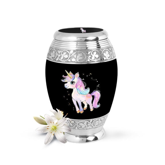 Unicorn Keepsake Urn for Ashes - Unique Memorial Urn, Decorative and Artistic Cremation Urn, Personalized Funeral Urn, Modern Tribute Urn