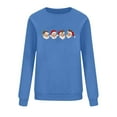 thumbnail image 6 of asdoklhq Oversized Sweatshirt for Women Round Neck Hoodless Christmas Printed Casual Loose Sweatshirt Blue L, 6 of 6