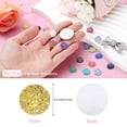 thumbnail image 2 of Uxcell 60 Pcs Rhinestone Flat Back Faux Druzy Crystal Diamonds Resin Embellishments Trims Beads for Jewelry Making Crafts, Golden, 2 of 7