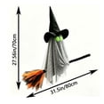 thumbnail image 3 of Cififendec Halloween Hanging Witch Ghost Decor, 27.56", Flying Ghost with Broom & Eyes for Tree Porch Spooky Outdoor Display, 3 of 7