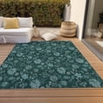 thumbnail image 6 of Addison Rugs Chantille Indoor/Outdoor Transitional Floral Teal Washable Rectangle Rug, 8' x 10', 6 of 6
