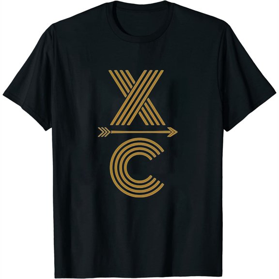 CX - A Cross Country Running Design T Shirt Black Small