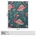 thumbnail image 4 of Orinice Flamingos Snowflakes Vintage Warm Lightweight Blanket Soft Fleece Blankets All Seasons Decor Gift 60x80in, 4 of 6