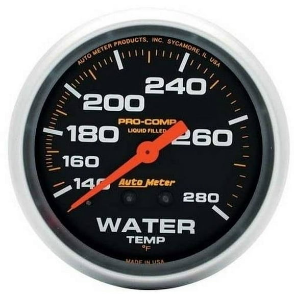 AUTO METER 5431 2-5/8IN WATER TEMP, 140- 280F, 6FTTUBING, MECH