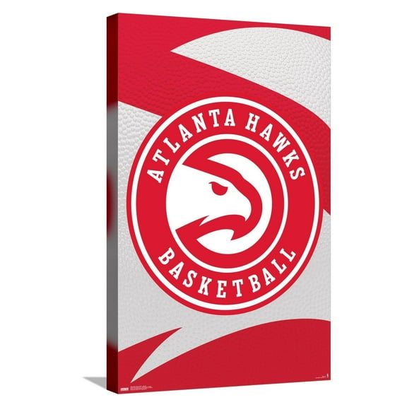 NBA Atlanta Hawks - Logo 20 Canvas Wall Poster, 14.725" x 22.375"